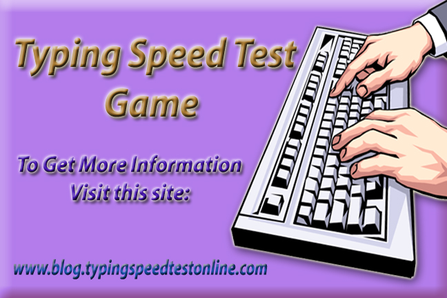 Typing test speed game