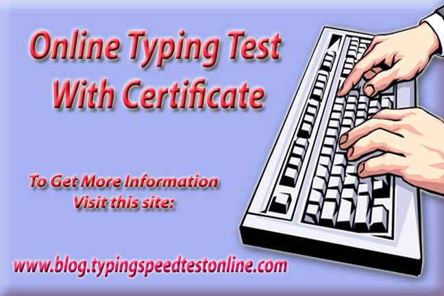 Online Typing Test With Certificate